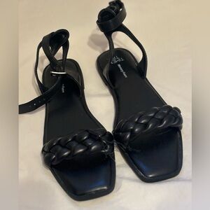 Time and try sling back strap flats black flats BRAND NEW